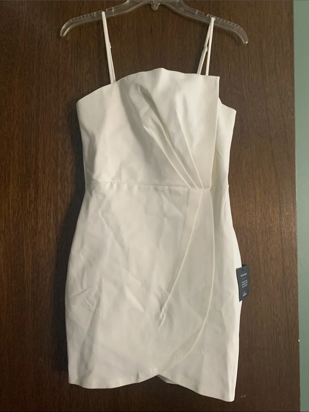Lulus “Drinks on Me” White Sleeveless Pleated Bodycon Dress
